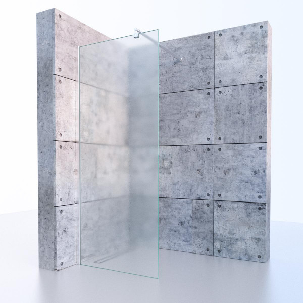 Walk-In Duschwand Milchglas 90x200cm