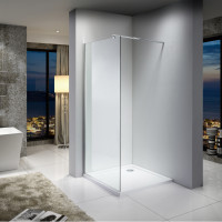 Walk-In Duschwand Milchglas 140x200cm