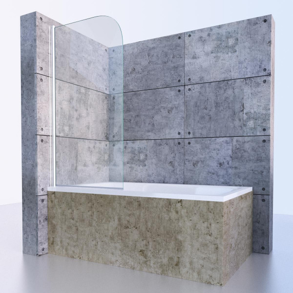Badewannenfaltwand 1-teilig 80x140cm