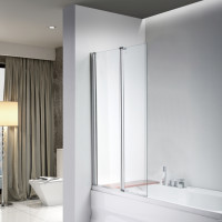 Badewannenfaltwand 2-teilig 100x140cm