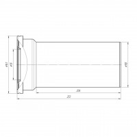 WC-Anschluss Stutzen 250mm W1220