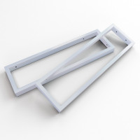 2x  Konsolenträger Weiss-Matt 450mm