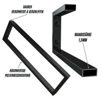 2x Edelstahl Konsolenträger Gebürstet Trapez 480mm