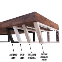 2x Edelstahl Konsolenträger Gebürstet Trapez 480mm