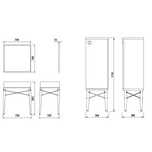 Badmöbel-Set Legno 70