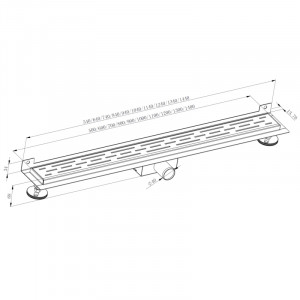 Edelstahl Duschrinne Wandmontage Befliesbar