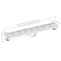 Edelstahl Duschrinne Wandmontage Befliesbar