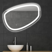 LED-Badspiegel oval 80x60cm