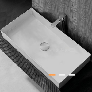 Design Aufsatzwaschbecken eckig 75cm