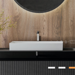Design Aufsatzwaschbecken eckig 75cm