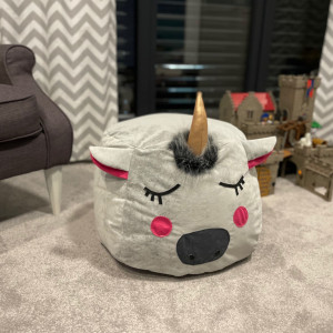 Kinder Pouf Sitzhocker Einhorn Ø 45 cm