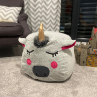 Kinder Pouf Sitzhocker Einhorn Ø 45 cm