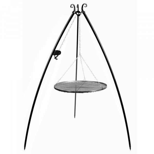 Schwenkgrill 200 cm inkl. Grillrost aus Rohstahl + Kurbel