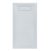 Mineralguss-Duschwanne Schieferoptik weiß MAYA 120x80cm