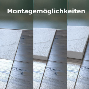 Mineralguss-Duschwanne Schieferoptik weiß MAYA 120x90cm