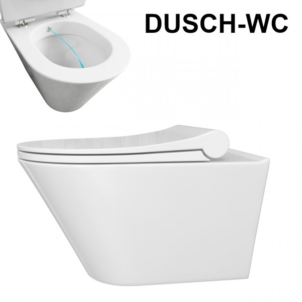 Hänge-WC Dusch-WC Randlos Oval 53cm 100312