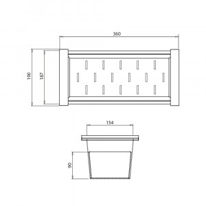 Abtropfschale für Spüle 360 x 187 x 154 mm