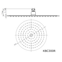 300mm Duschkopf Regendusche Rund