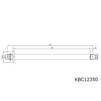 350mm Brausearm für Duschbrausen Deckenmontage Eckig