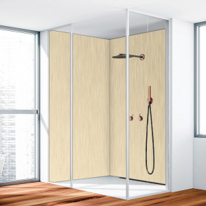 Duschrückwand Aluverbund Gold Gebürstet 007...