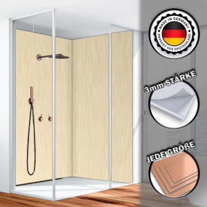 Duschrückwand Aluverbund Gold Gebürstet 007...