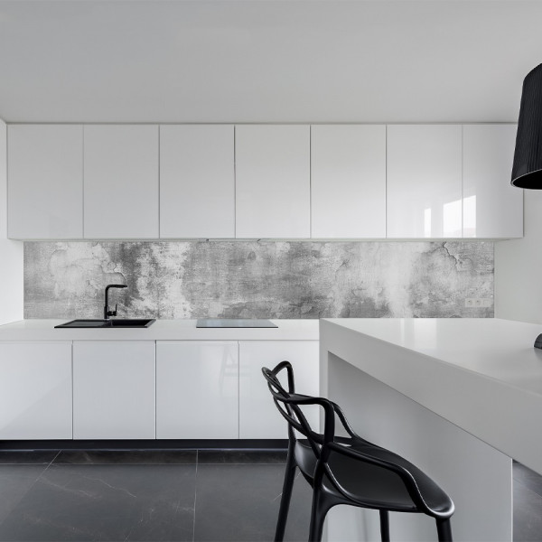 Küchenrückwand aus Aluverbund 3mm  - Alte Putzwand Grau - 9650