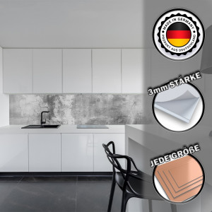 Küchenrückwand Aluverbund Alte Putzwand Grau - 9650