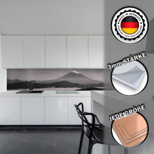 Küchenrückwand Aluverbund Gebirge dunkel - 7974