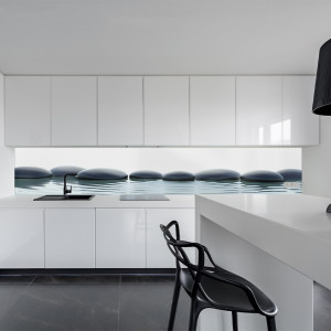 Küchenrückwand aus Aluverbund 3mm  - Wassersteine - 8697