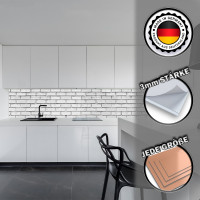 Küchenrückwand Aluverbund Backtstein weiß - 4132