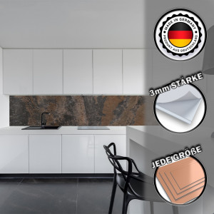 Küchenrückwand aus Aluverbund 3mm  - Naturstein Braun - 5298