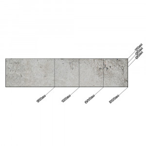 Küchenrückwand aus Aluverbund 3mm  - Beton Grob - 0936