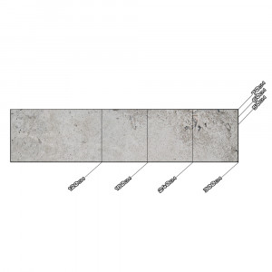 Küchenrückwand Spritzschutz Fliesenspiegel Küche Wandschutz Aluverbund Beton Grob - 0936 DINA4 Muster matt