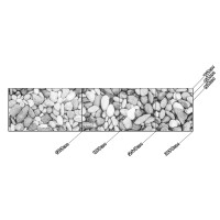 Küchenrückwand Spritzschutz Fliesenspiegel Küche Wandschutz Aluverbund Kieselsteine Grau - 1400 DINA4 Muster glänzend