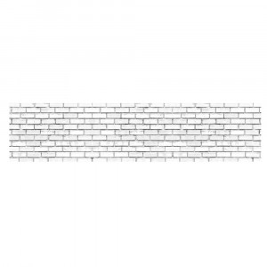 Küchenrückwand Spritzschutz Fliesenspiegel Küche Wandschutz Aluverbund Backstein weiß - 4132 DINA4 Muster matt