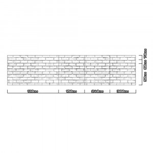 Küchenrückwand Spritzschutz Fliesenspiegel Küche Wandschutz Aluverbund Backstein weiß - 4132 DINA4 Muster matt