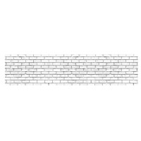 Küchenrückwand Spritzschutz Fliesenspiegel Küche Wandschutz Aluverbund Backstein weiß - 4132 DINA4 Muster matt