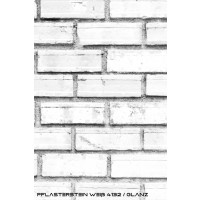 Küchenrückwand Spritzschutz Fliesenspiegel Küche Wandschutz Aluverbund Backstein weiß - 4132 DINA4 Muster glänzend