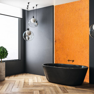 Duschrückwand Aluverbund Wand Orange - 7890