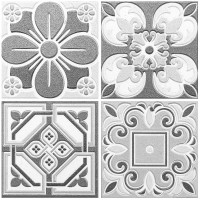 Duschrückwand Aluverbund Fliese Grau - 7292 100x205cm glänzend