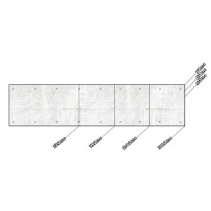 Küchenrückwand aus Aluverbund 3mm  - Beton Punkte - 5840