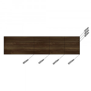 Küchenrückwand aus Aluverbund 3mm  - Buche Braun - 0928