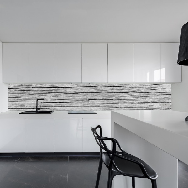 Küchenrückwand aus Aluverbund 3mm  - Holz Grau - 6488