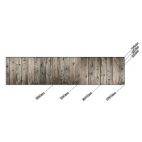 Küchenrückwand aus Aluverbund 3mm  - Holzbalken grau - 3368