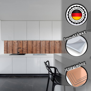 Küchenrückwand aus Aluverbund 3mm  - Holzdielen...