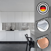 Küchenrückwand aus Aluverbund 3mm  - Holzwand grau - 6712
