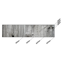 Küchenrückwand aus Aluverbund 3mm  - Holzwand grau - 6712