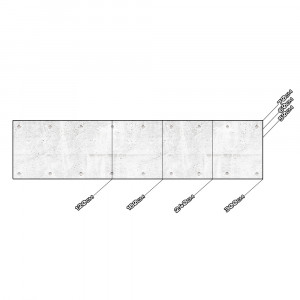 Küchenrückwand Spritzschutz Fliesenspiegel Küche Wandschutz Aluverbund Beton Punkte - 5840 DINA4 Muster matt