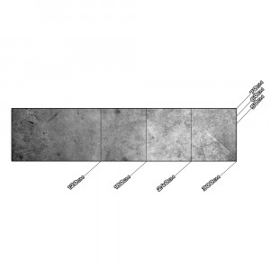 Küchenrückwand Spritzschutz Fliesenspiegel Küche Wandschutz Aluverbund Betonwand - 216 DINA4 Muster glänzend