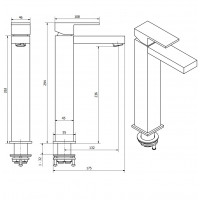 Waschbecken Armatur ARKTIC in Chrome